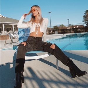 Nasty gal tie sweater